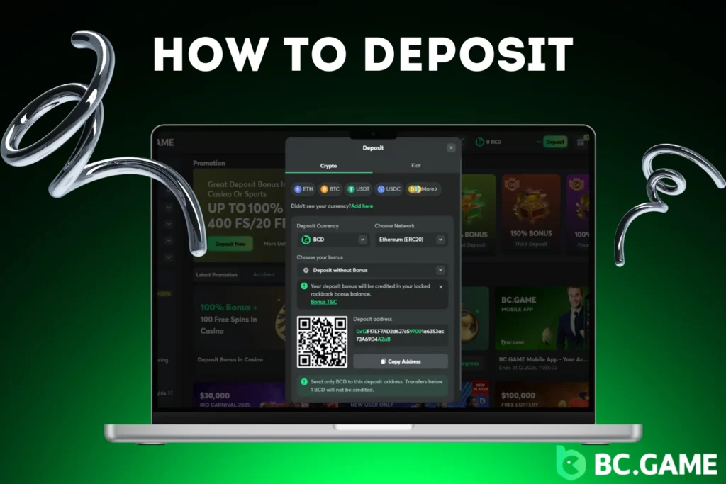 How to deposit BC.Game